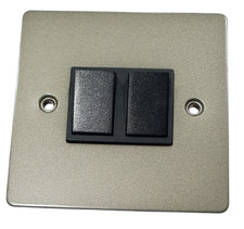 Volex Satin Chrome 2 Gang