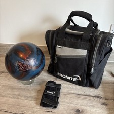 EBONITE ‘WHIRL WIND’ 6KG Bowling Ball, Bag & Positioner MADE IN USA