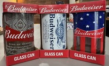 Budweiser 10oz Glasses. 3