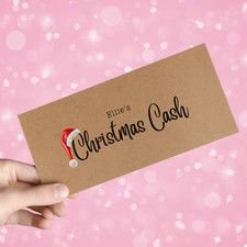 Personalised Christmas Cash Envelope, Money Wallet, Xmas Gift, Vouchers, Tickets