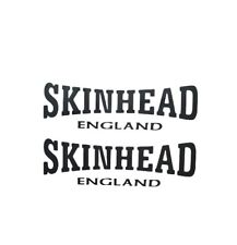 Skinhead England Vinyl Sticker Decals X 2 Vespa Lambretta Scooter 150mm X 50mm 