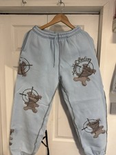 Named Collective teddy appliqué sweatpants — baby blue (S)