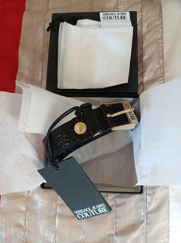 Versace medusa leather belt - leather,