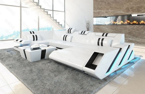 Sofa living area leather - , couch