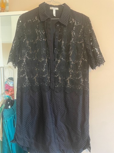 Erdem black lace dress - , size