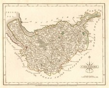 Antique county map of CHESHIRE