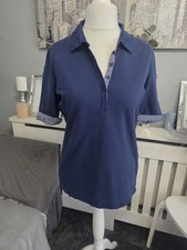 Ladies Navy Short Sleeve Top