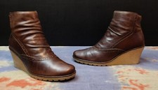 Womens Gabor Wedge Leather Zip