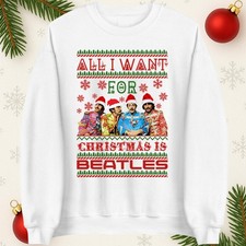 All i Want for Christmas is Beatles Jumper Retro Music Band Sweatshirt Xmas Gift