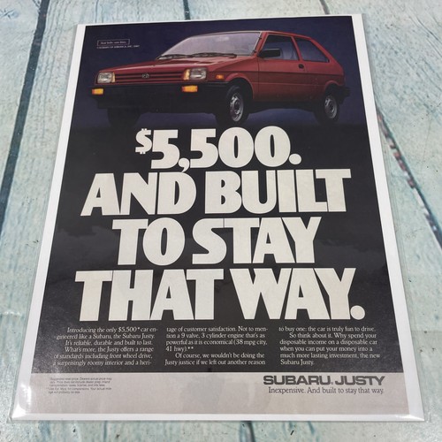 1987 subaru justy car vintage - subaru,