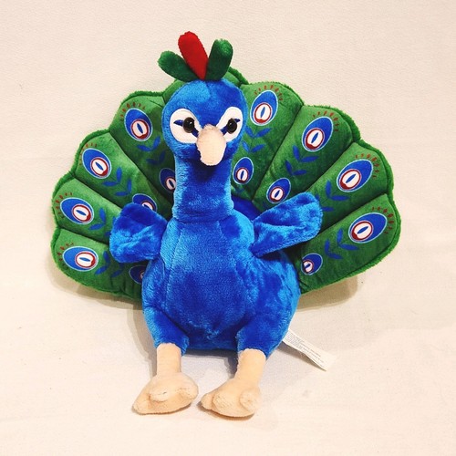 Plush peacock stuffed - 10.5",