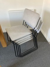 4 very comfy dining chairs in grey material