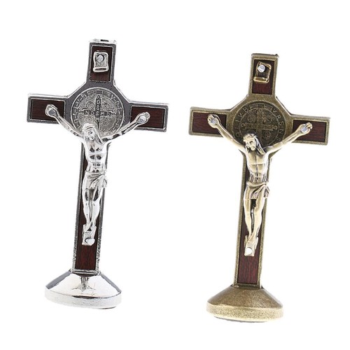 2pc metal crucifix - 2pc, christ