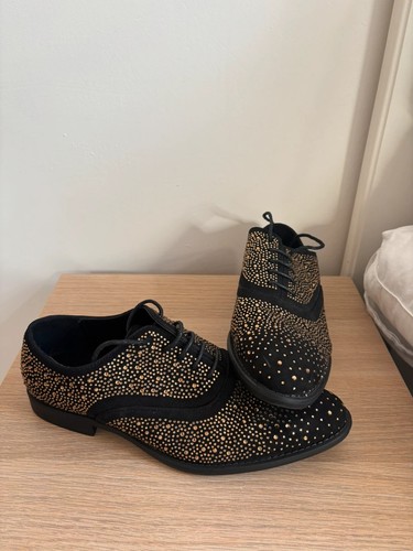 Black gold studded rhinestone - studded,