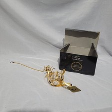 Swarovski Crystal Pineapple Hanging Ornament 24K Gold Plated Crystal Temptation