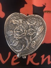 Vintage Pewter Compact Mirror