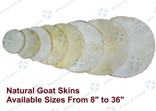 Natural goat skins drum heads - goat,