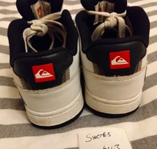 Quiksilver White Leather Boys Sneakers Trainers Surf Shoes UK 5 SH043
