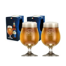 Birrificio Angelo Poretti Half Pint Glass Set of 2 - Beer Goblet Glass Boxed New
