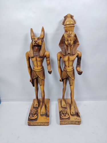 Pair large egyptian - egyptian, figures