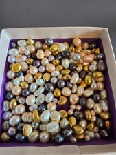 Job Lot Genuine Vintage Antique Freshwater Pearl Beads White Black Champagne