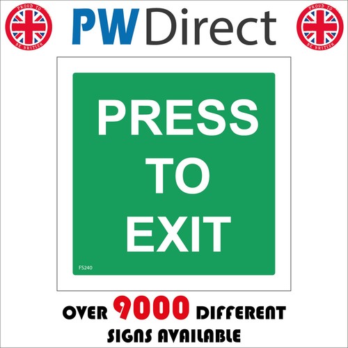 Sign press exit push button - exit,