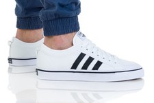 adidas Originals Nizza Trainers - All Sizes Available - White/Black (CQ2333)