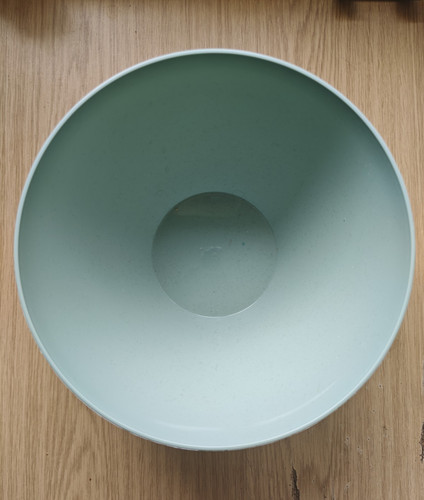 Green plastic bowl round - plastic,