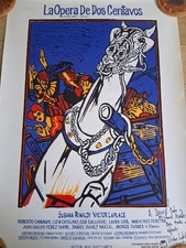 Signed Poster of La Opera De Dos Centavos Buenos Aires, Signed by Victor Laplace