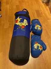 Sam Slam Kids Blue and black boxing bag boxing punchbag And Gloves Set