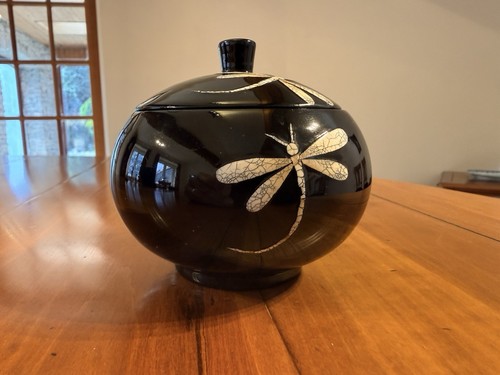 Vintage black lacquer bowl - vintage,