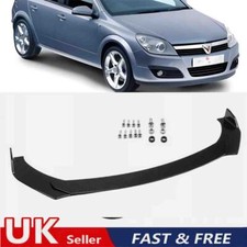 For Vauxhall Opel Astra H MK5 Glossy Black ABS Front Bumper Spoiler Lip Splitter