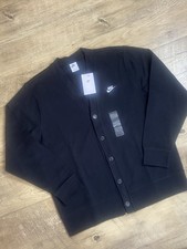 Nike Club Knit Fairway Golf Retro Cardigan Black FN3898-010~ Men's Sz Large