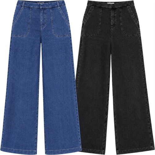 Ladies pull jeans wide - m&s,