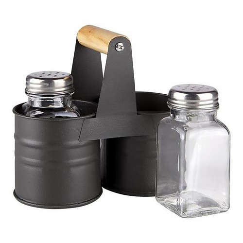 Salt and pepper shaker - salt, glass