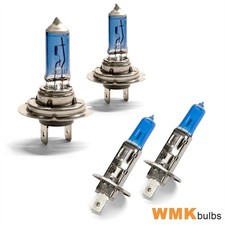 Low, High Beam H7 H1 +50% Xenon headlight Bulbs for Vauxhall Vectra C 2002-2008