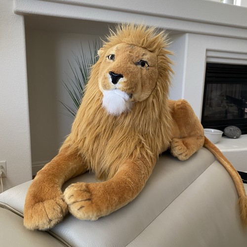 Realistic large plush - realistic, lion