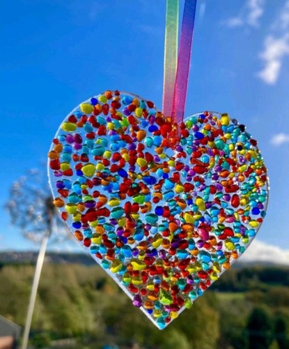 Hanging fused glass - fused,