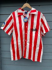 Bullseye TV Show Official Bully Darts Button Up L Striped Shirt BNWT Jim Bowen