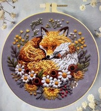 Embroidery Kit - Sleeping Fox