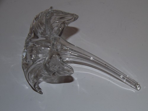 Antique clear glass flower - antique,