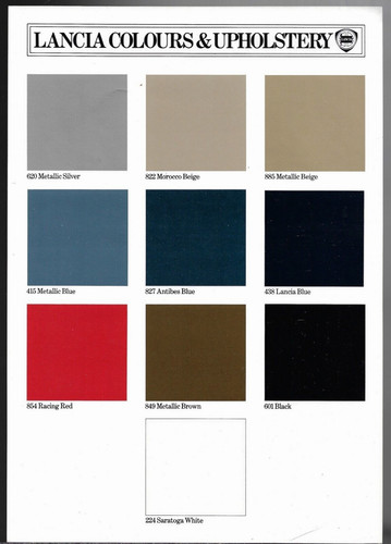 Lancia colour trim 1982 - lancia,