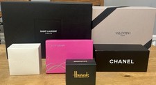 6 Designer Brand Jewellery Presentation Boxes Bundle. YSL, Chanel, Valentino Etc