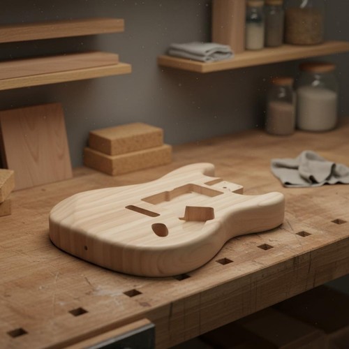 Maple electric guitar - guitar, body