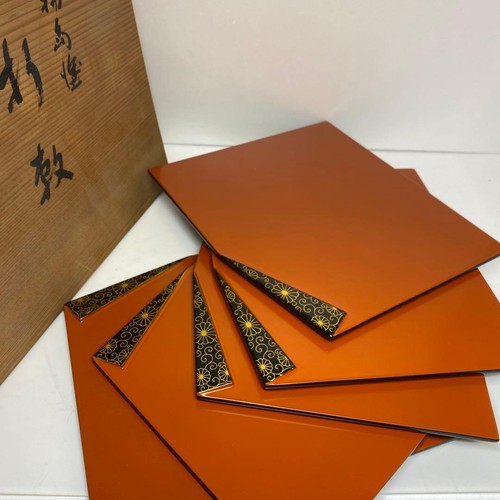 Wajima nuri maki - maki-e, trays