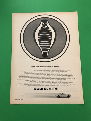 1966 shelby mustang cobra kits - cobra,