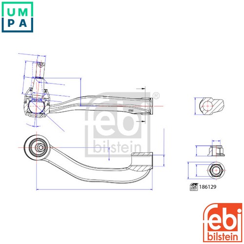 Tie rod end 186129 - tie,