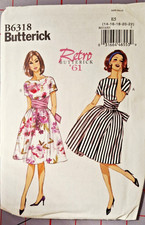 Butterick Retro Dress 61 Pattern B6318 -  14 - 22, New, & Uncut
