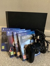 PS4 500GB Console Bundle with Controller 4 Games and Power Cable Tested Working