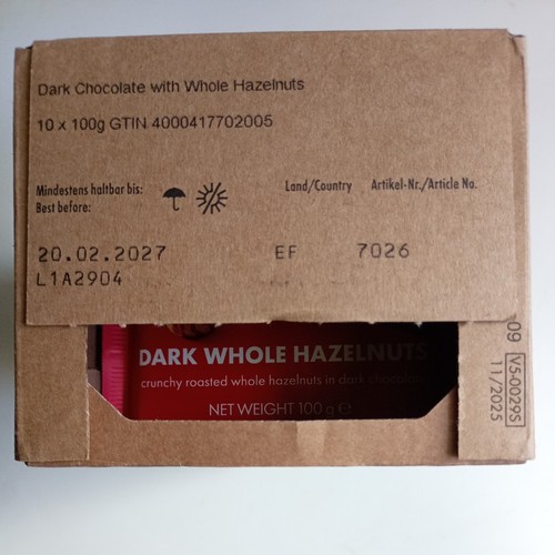 Ritter sport whole hazelnuts - ritter,